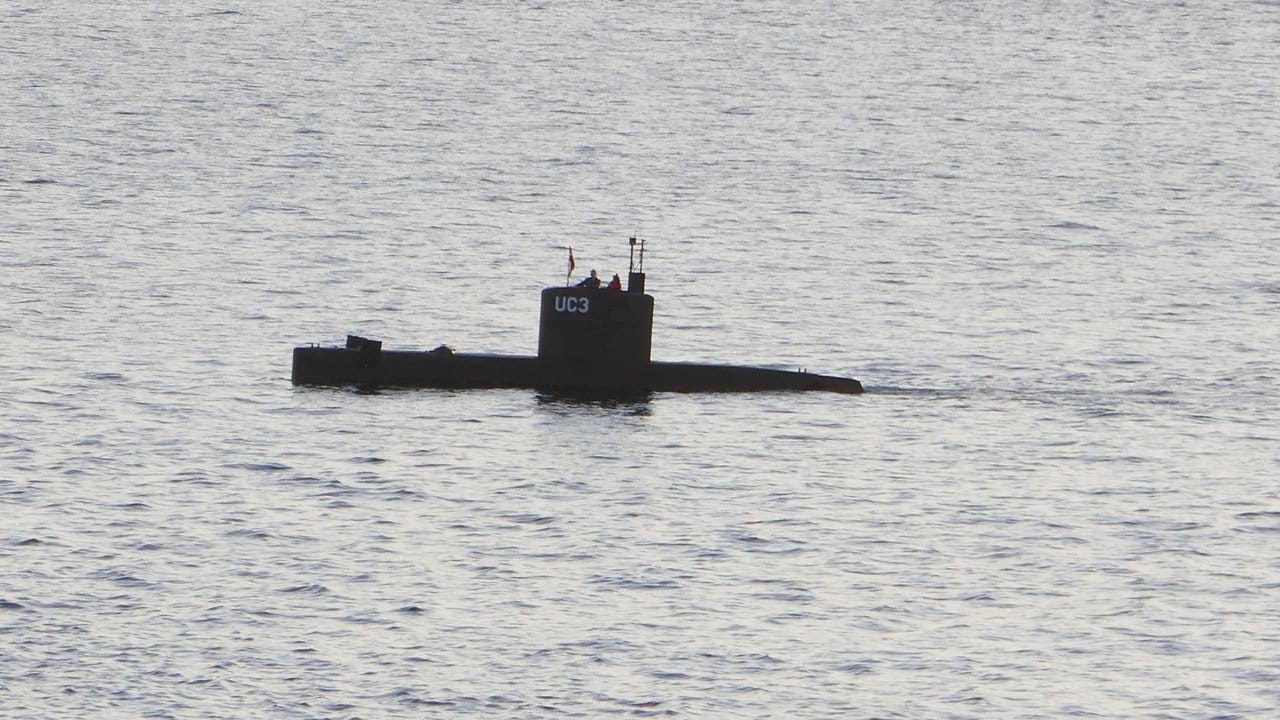 Das U-Boot "Nautilus" beim Auslaufen in Kopenhagen.