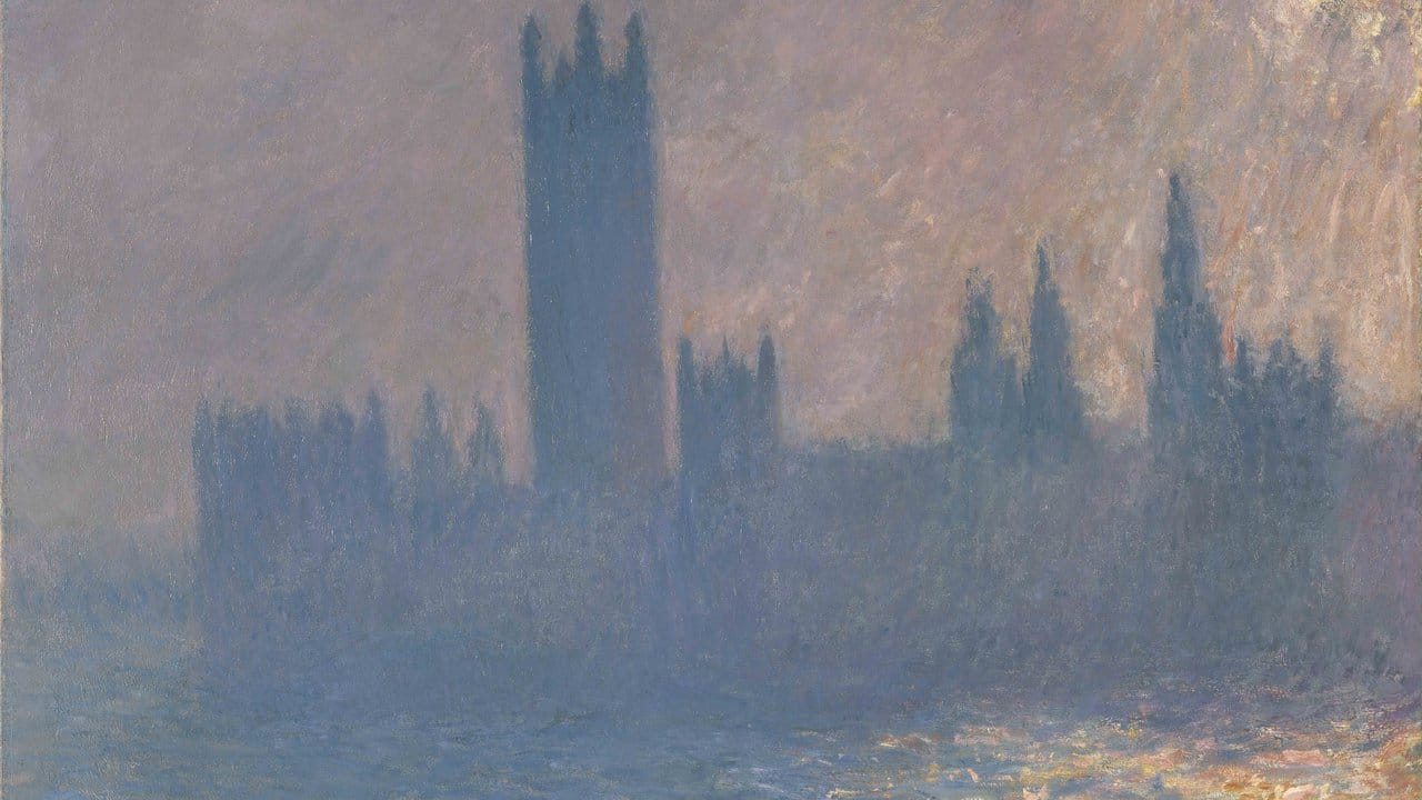 Das Ölgemälde "Houses of Parliament " (1903) von Claude Monet in London.