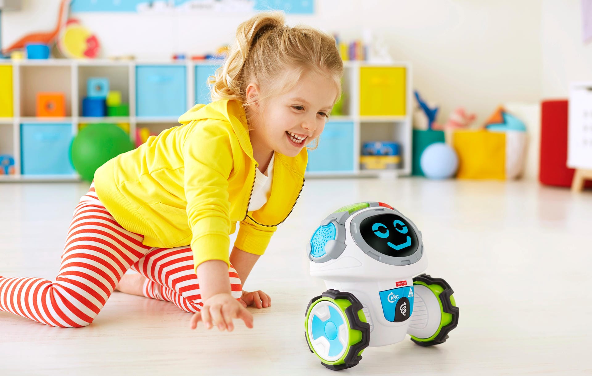 Lernroboter Movi: Dieser lustige interaktive Roboter ermuntert das Kind dazu, sich zu bewegen.