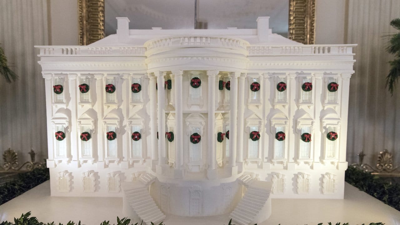 Zum Anbeißen: Das Weiße Haus aus Lebkuchen.