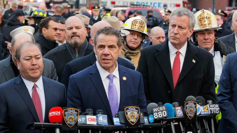 Nach einer Explosion im New Yorker Stadtteil Manhattan spricht Bürgermeister Billl de Blasio über einen versuchten Terrorakt.