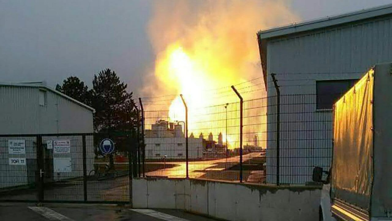 Explosion in der Gasstation in Baumgarten in Niederösterreich.