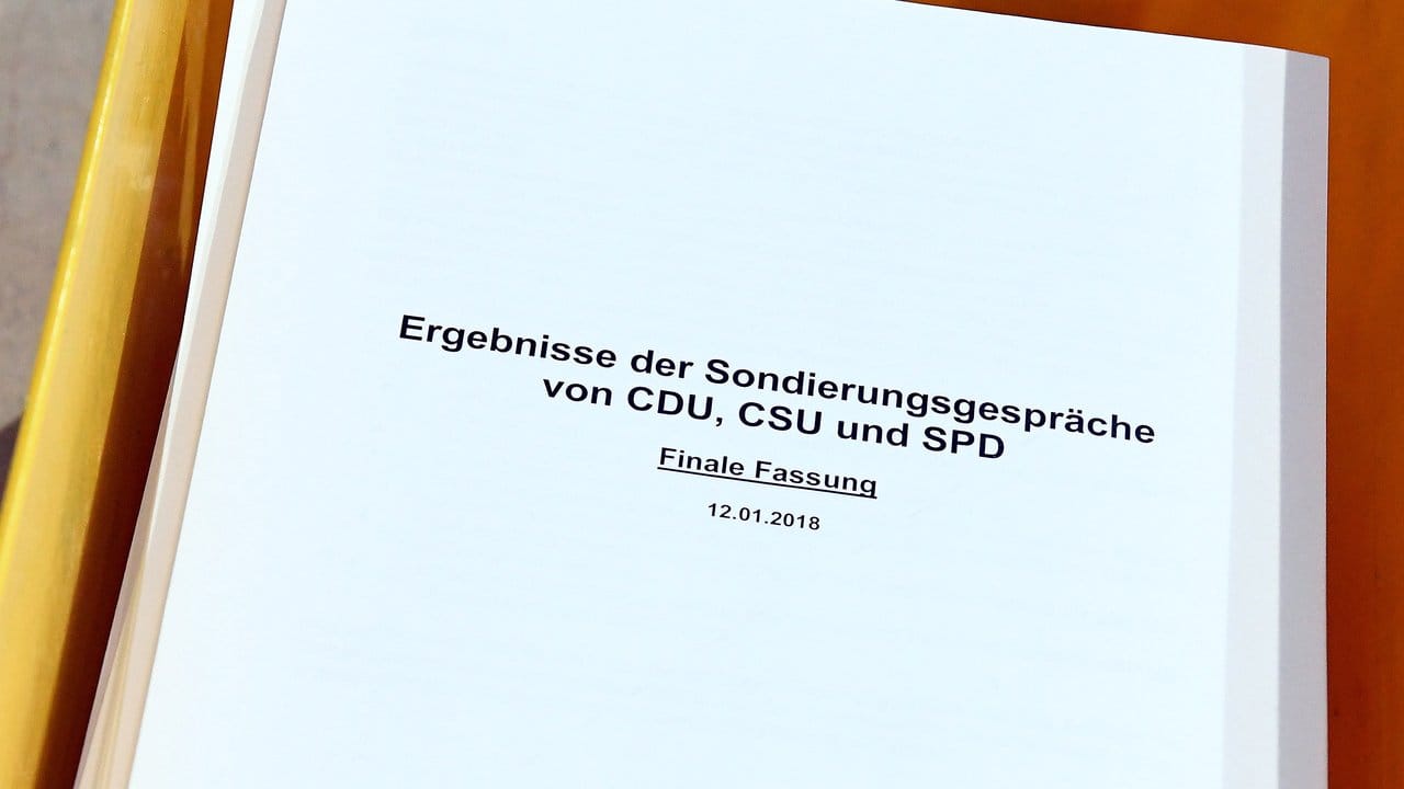 Die finale Fassung der Ergebnisse der Sondierungsgespräche von CDU, CSU und SPD.