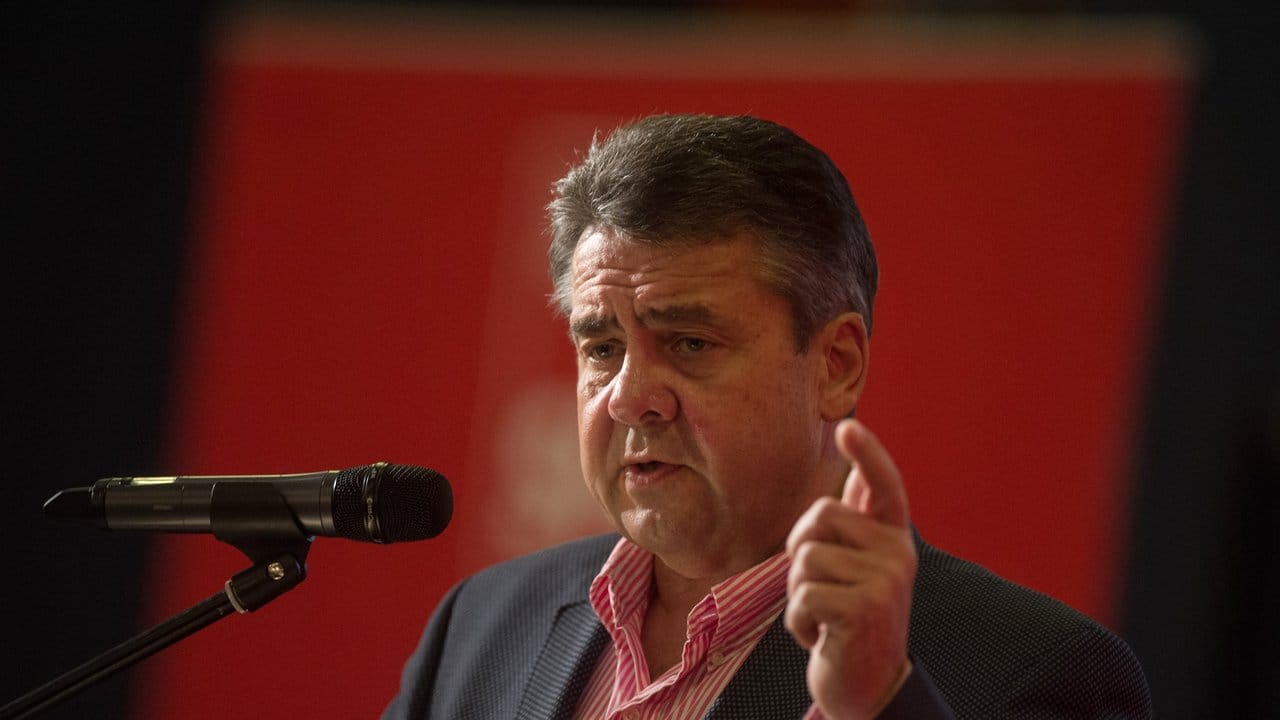 Sigmar Gabriel beim Landesparteitag der SPD Sachsen-Anhalt in Wernigerode.