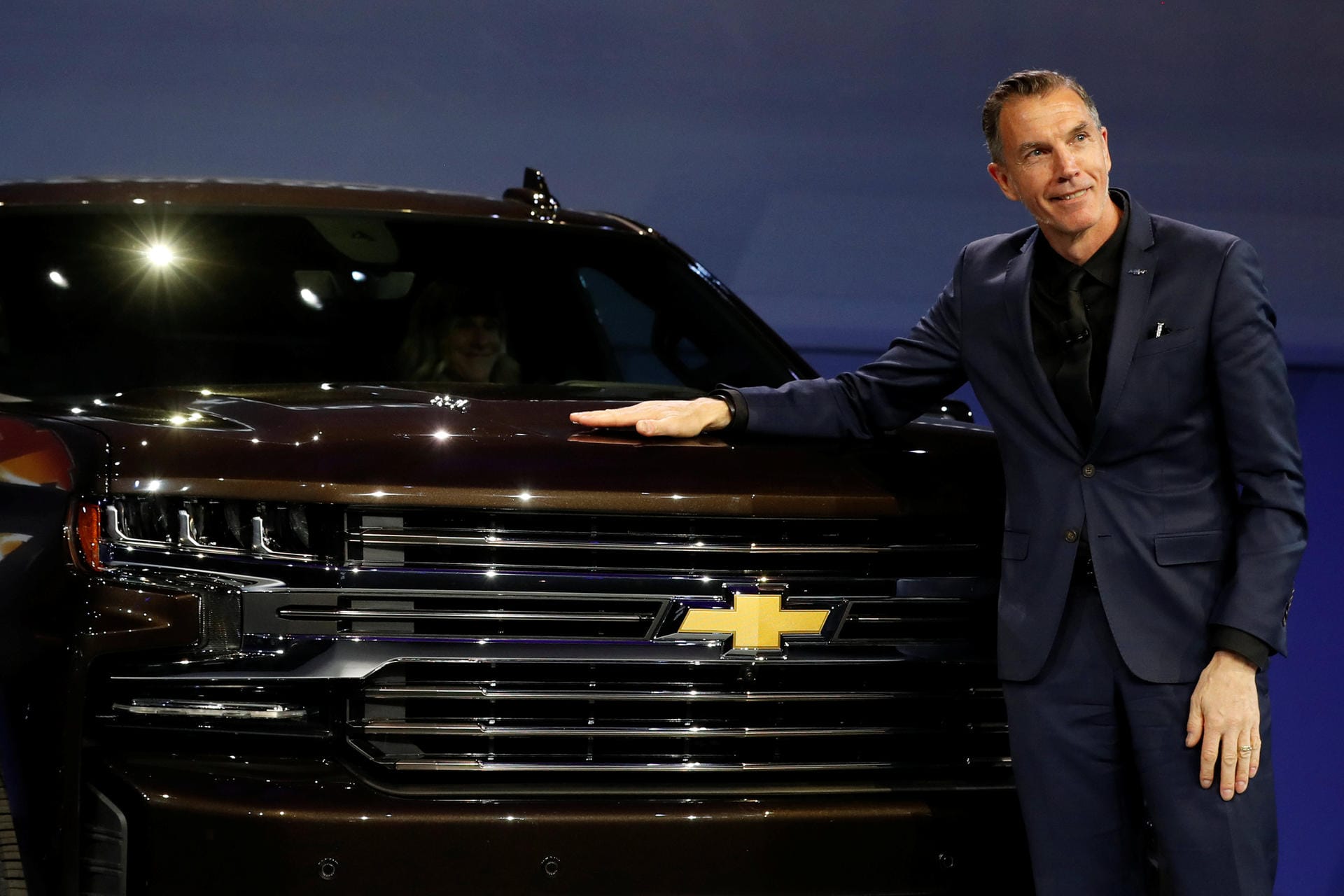 Design-Chef Michael Simcoe von General Motors mit dem neuen Chevy Silverado.