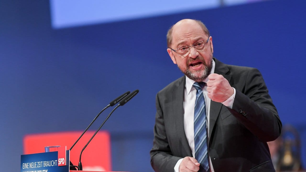 Martin Schulz während seiner Rede in Bonn.