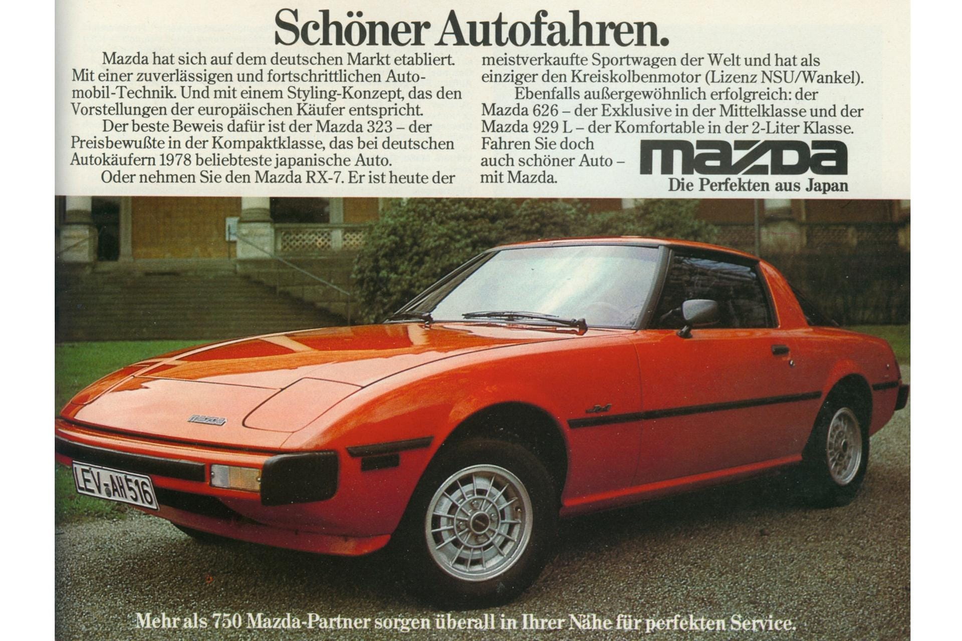 Mazda RX-7: Auch die Werbung war selbstbewusst.