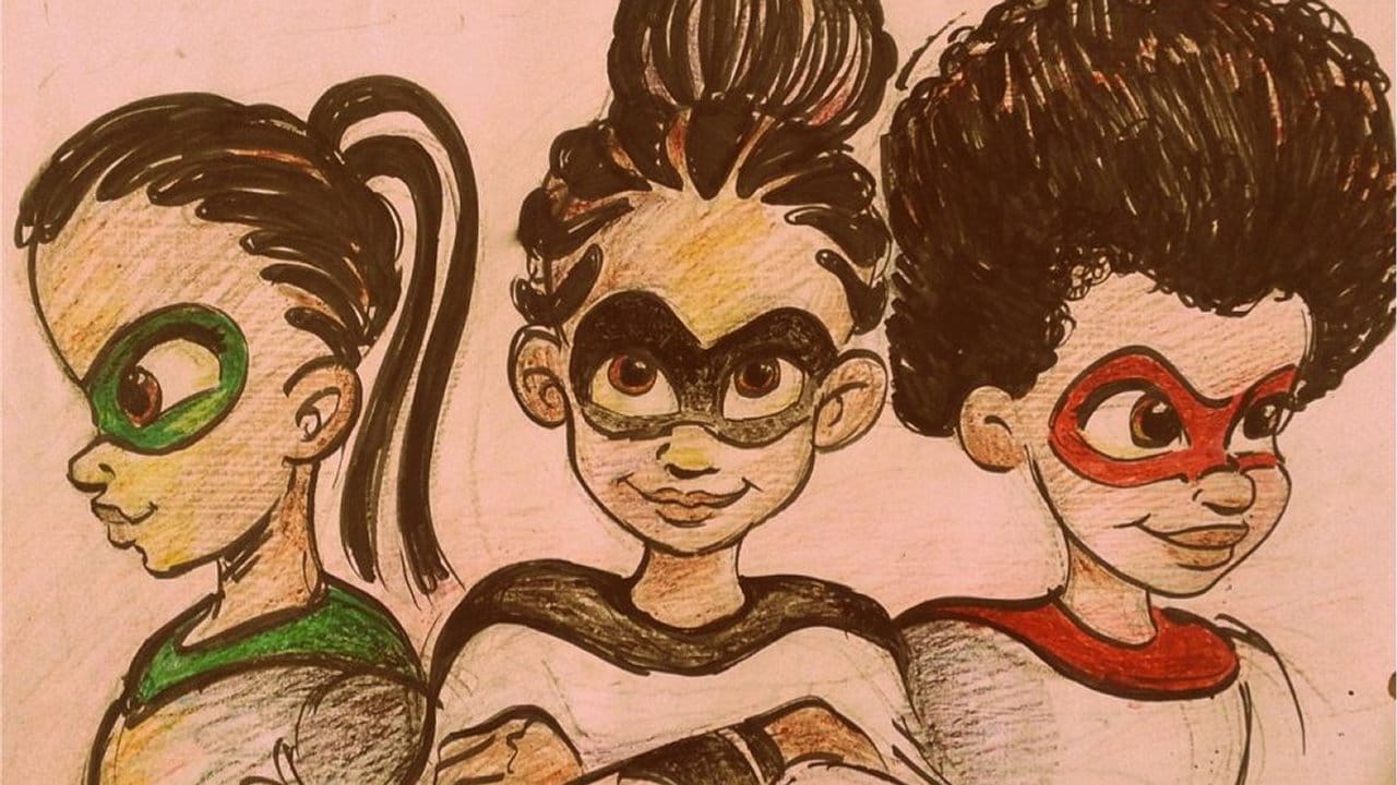 Die Figuren Fikir (l-r), Tigist und Fitih aus der äthiopischen Zeichentrickserie "Tibeb Girls". Die Figuren Fikir (l-r), Tigist und Fitih aus der äthiopischen Zeichentrickserie "Tibeb Girls".