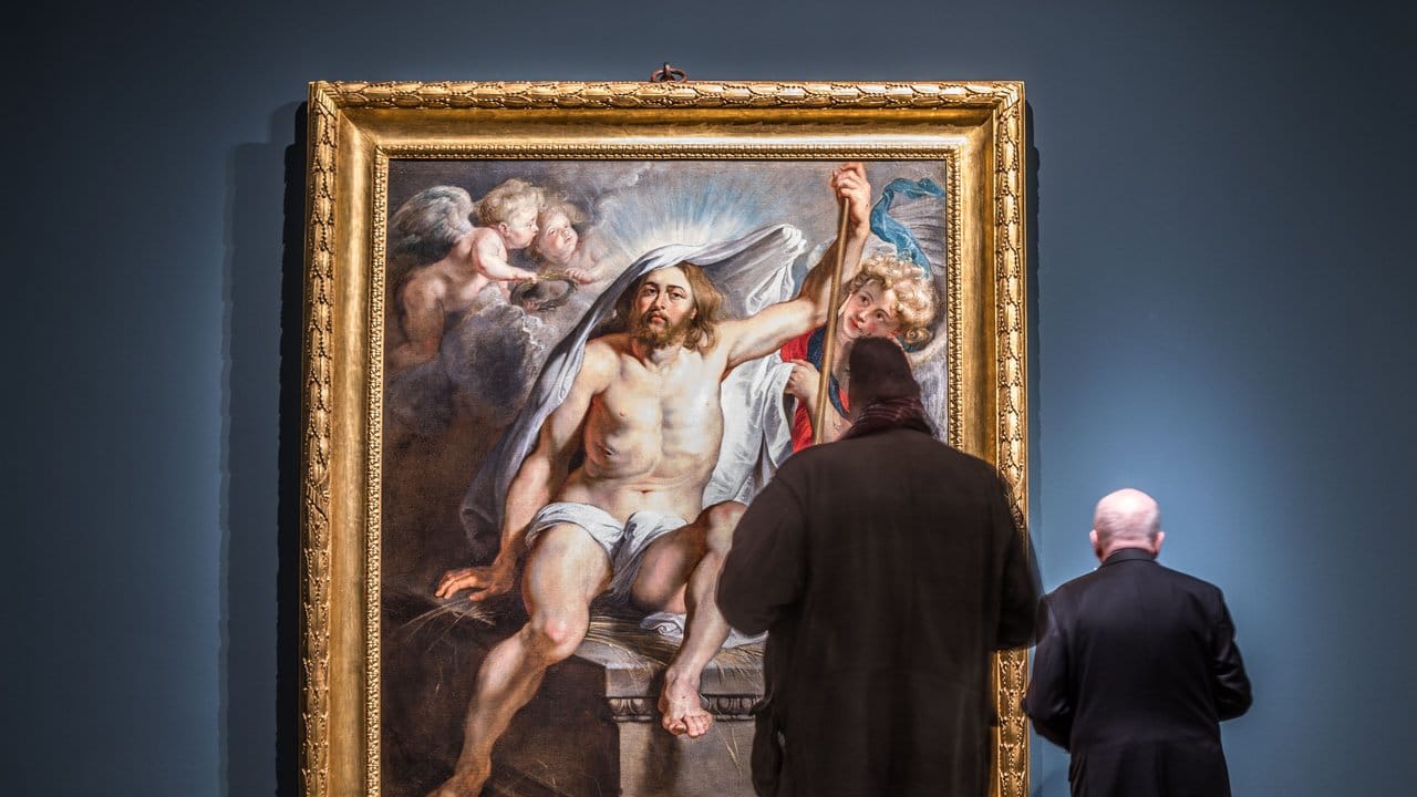 Peter Paul Rubens, Der auferstandene und triumphierende Christus, um 1615. Peter Paul Rubens, Der auferstandene und triumphierende Christus, um 1615.