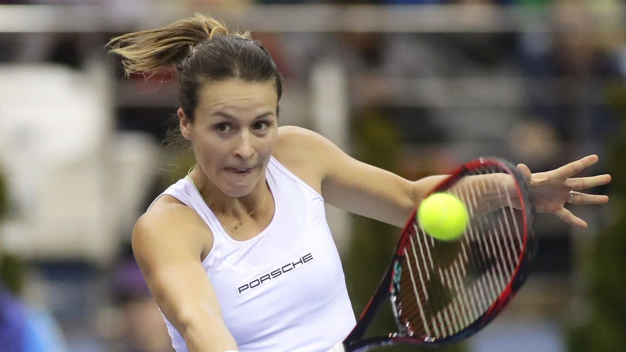 Hat das erste Fed-Cup-Einzel verloren: Tatjana Maria. Hat das erste Fed-Cup-Einzel verloren: Tatjana Maria.