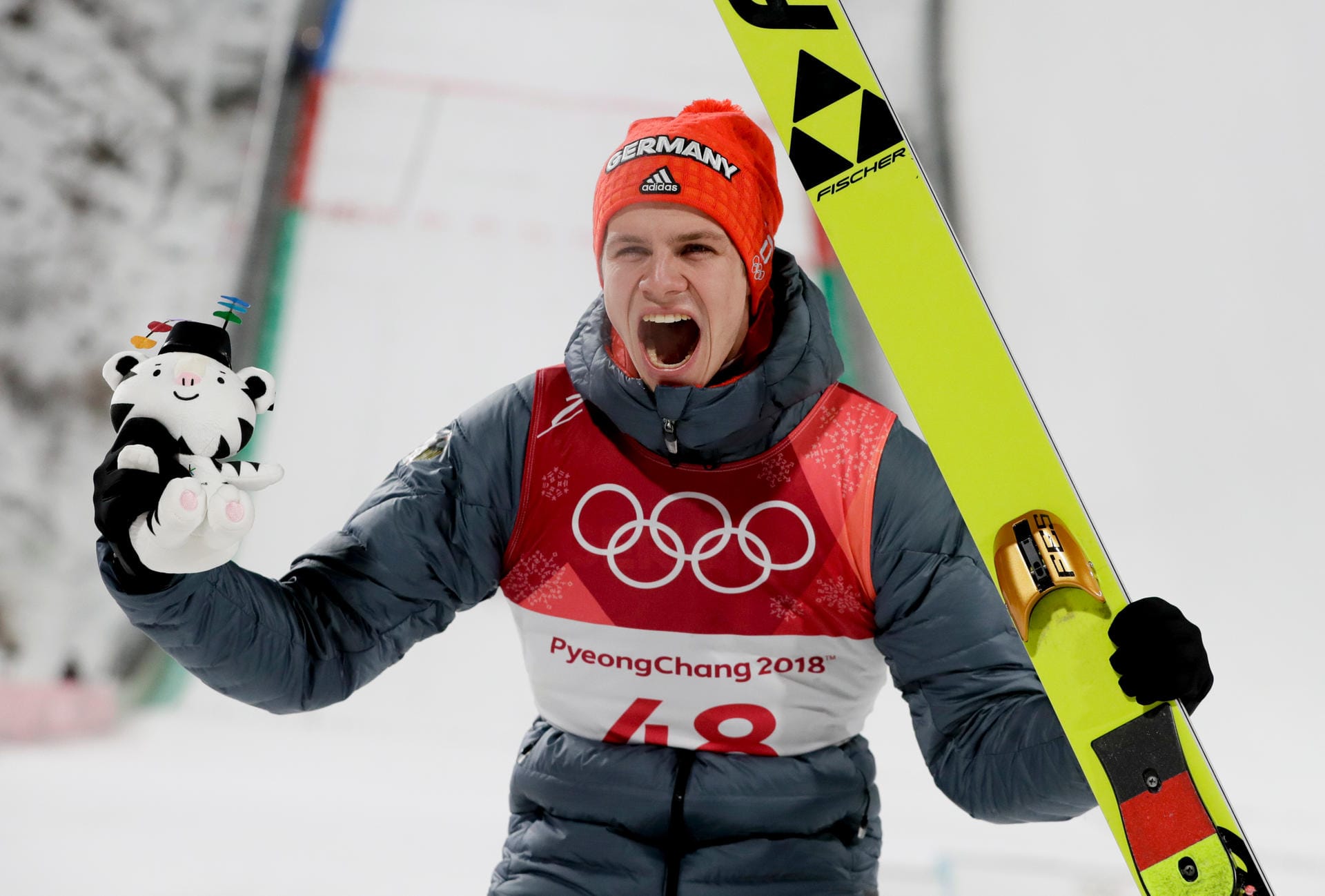 Olympische Spiele 2018 in Pyeongchang: Andreas Wellinger, Gold im Skispringen