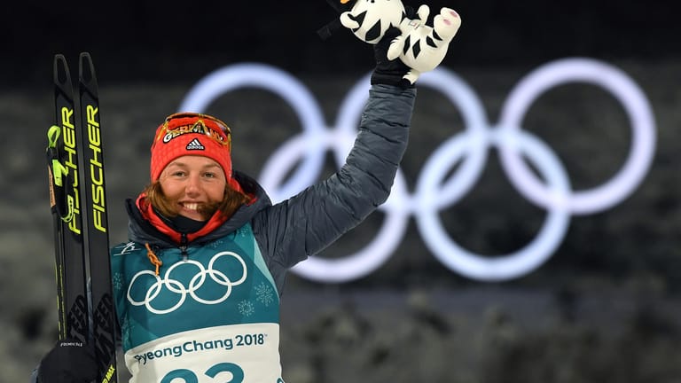 Olympische Spiele 2018 in Pyeongchang: Laura Dahlmeier, Biathlon, Gold im Sprint