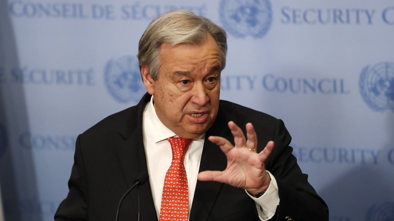 Antonio Guterres, Generalsekretär der UN, ist besorgt über die Ausweitung der Gewalt in Syrien (Archivbild).