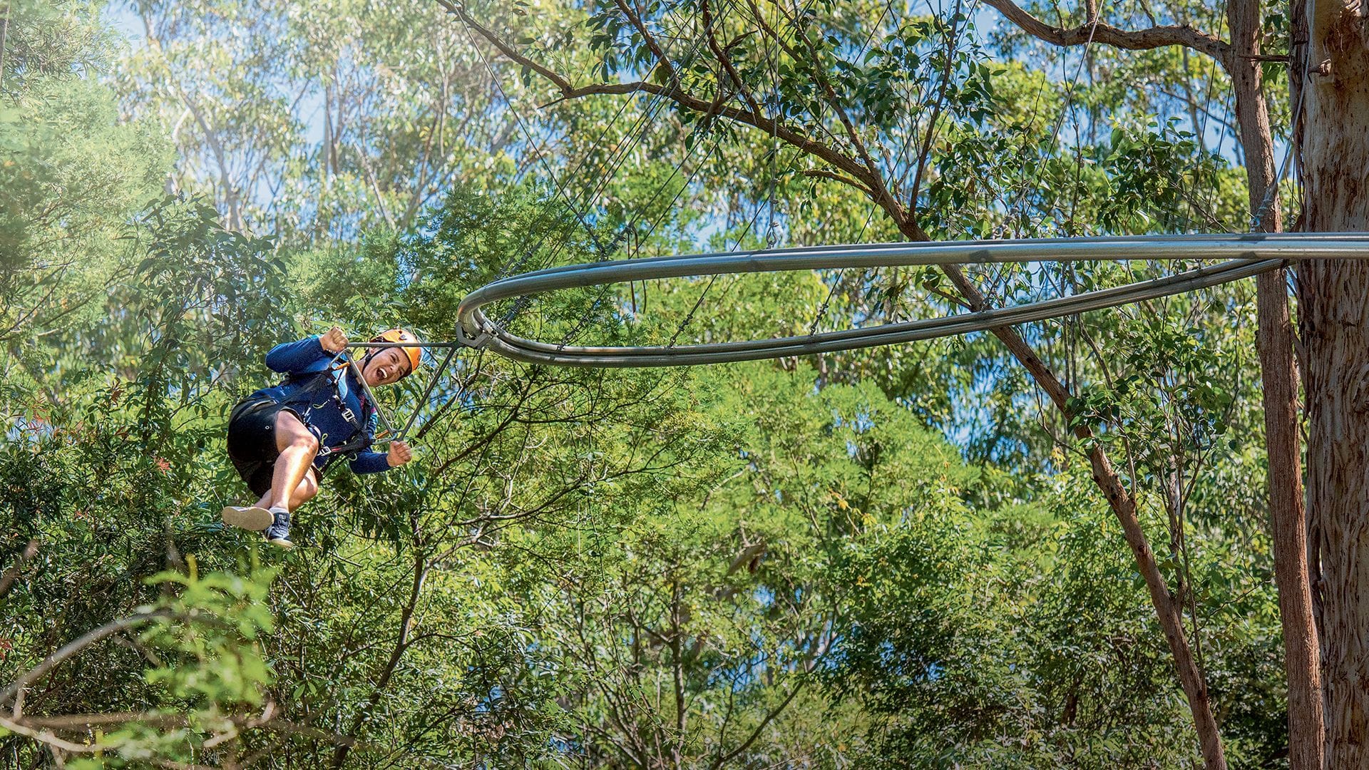 Im neuen Park Allgäu wartet unter anderem eine Zipline auf mutige Gäste, die damit durch die Baumwipfel sausen können.