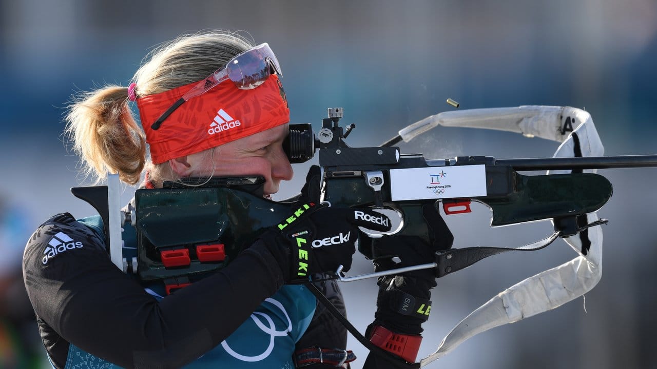 Wird im Biathlon-Massenstartrennen in Pyeongchang nicht an den Start gehen: Franziska Hildebrand. Wird im Biathlon-Massenstartrennen in Pyeongchang nicht an den Start gehen: Franziska Hildebrand.