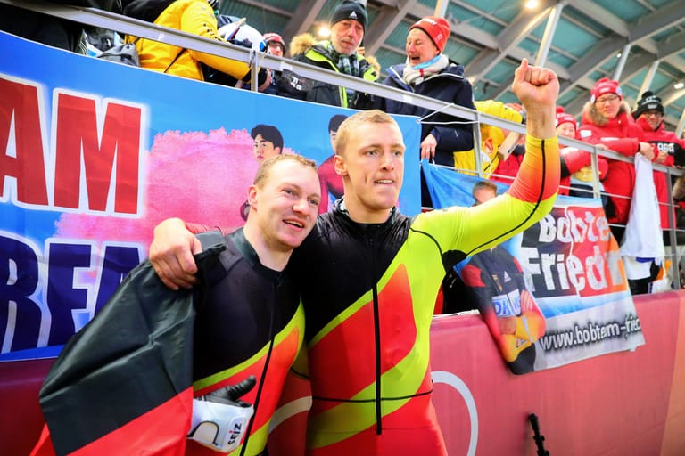 Olympiasieger 2018 im Zweiterbob: Francesco Friedrich (li.) und Thorsten Margis