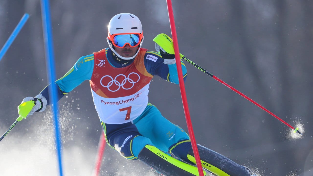 Der Schwede Andre Myhrer holte sich den Sieg beim Olympia-Slalom.