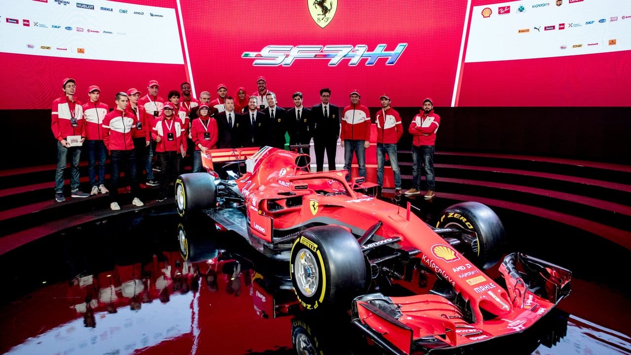 Mit ihm sollen Sebastian Vettel und Kimi Räikkönen der Formel-1-Konkurrenz das Fürchten lernen: Der neue Ferrari SF71H.