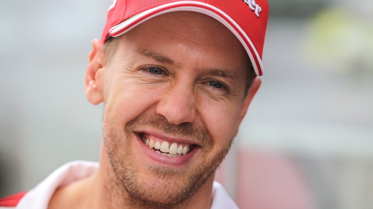 Sebastian Vettel freut sich auf seinen neuen Ferrari.