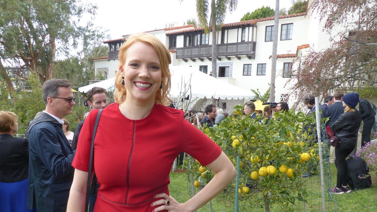Nina Rausch bei einem Empfang in der Villa Aurora in Pacific Palisades. Nina Rausch bei einem Empfang in der Villa Aurora in Pacific Palisades.