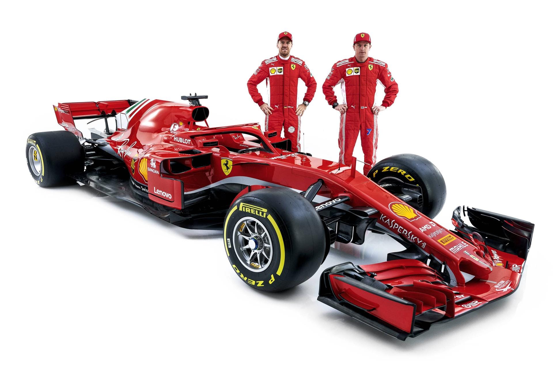 Unveränderte Besetzung bei Ferrari: Sebastian Vettel (links) und der Finne Kimi Räikkönen.