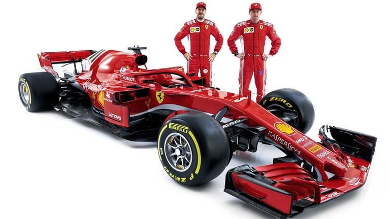 Unveränderte Besetzung bei Ferrari: Sebastian Vettel (links) und der Finne Kimi Räikkönen.