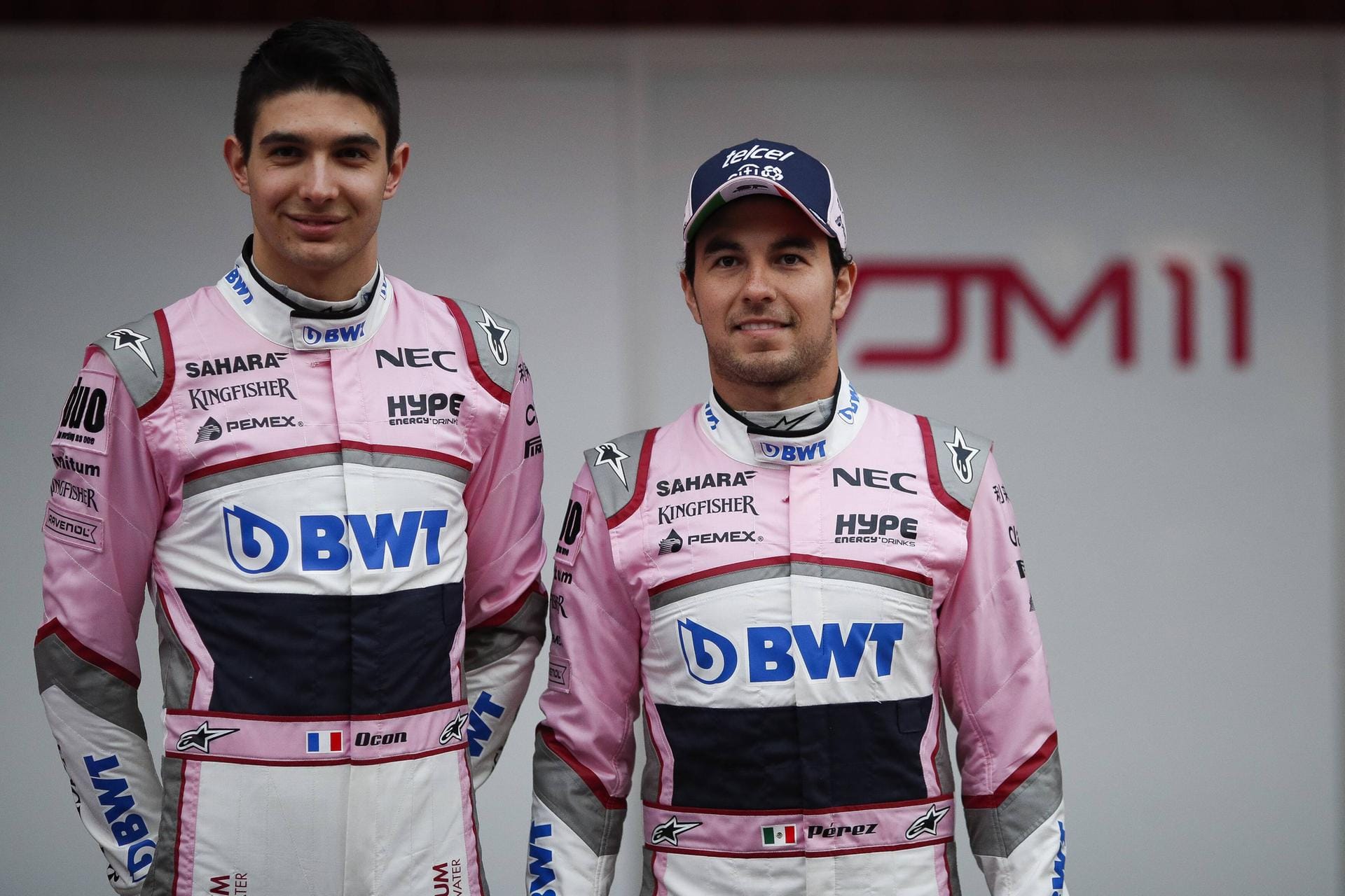 Esteban Ocon (links) und Sergio Perez fahren für Racing Point Force India.