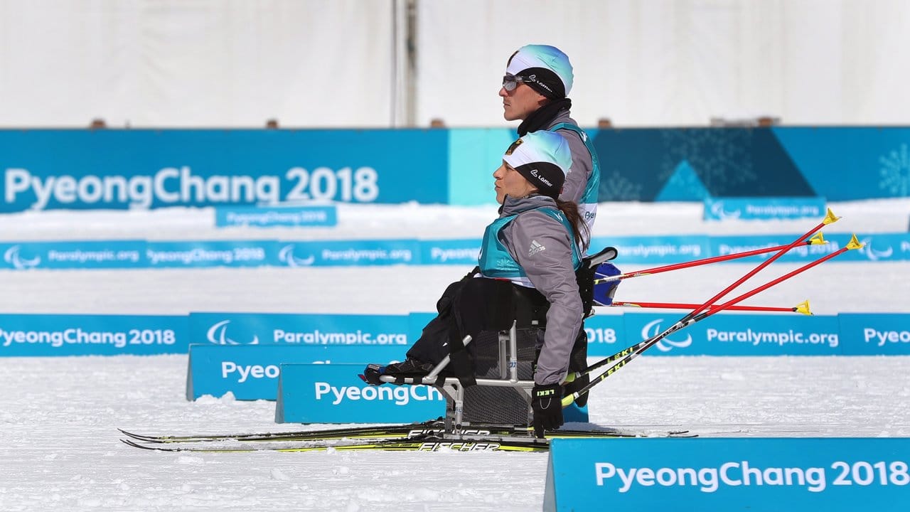 Anja Wicker und Martin Fleig fahren im Training in Pyeongchang.