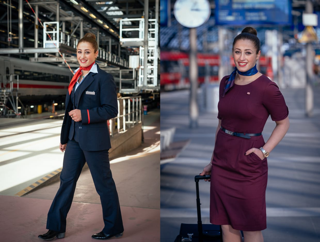 Frauen, die bei der Deutschen Bahn arbeiten, werden in Zukunft den Hosenanzug unter anderem gegen ein lilafarbenes Kleid austauschen können.