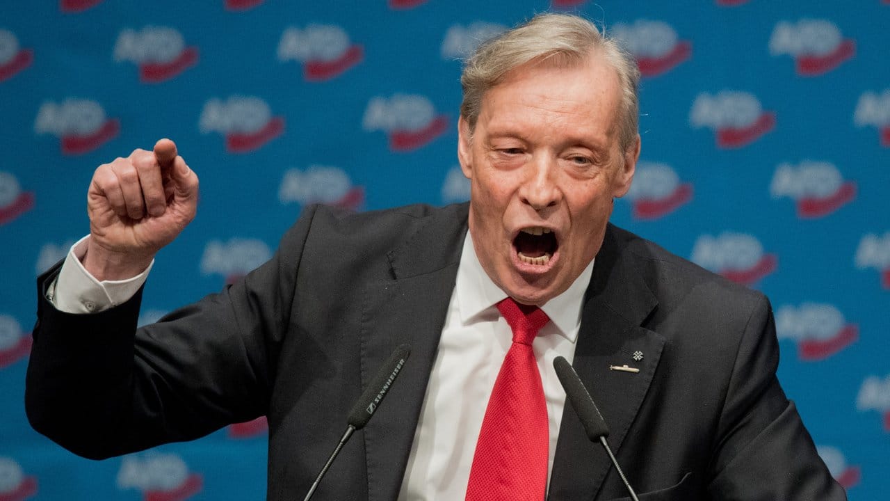 Paul Hampel, entmachteter Landesvorsitzender und erneuter Kandidat für das gleiche Amt, spricht beim Landesparteitag der niedersächsischen AfD in Braunschweig. Paul Hampel, entmachteter Landesvorsitzender und erneuter Kandidat für das gleiche Amt, spricht beim Landesparteitag der niedersächsischen AfD in Braunschweig.