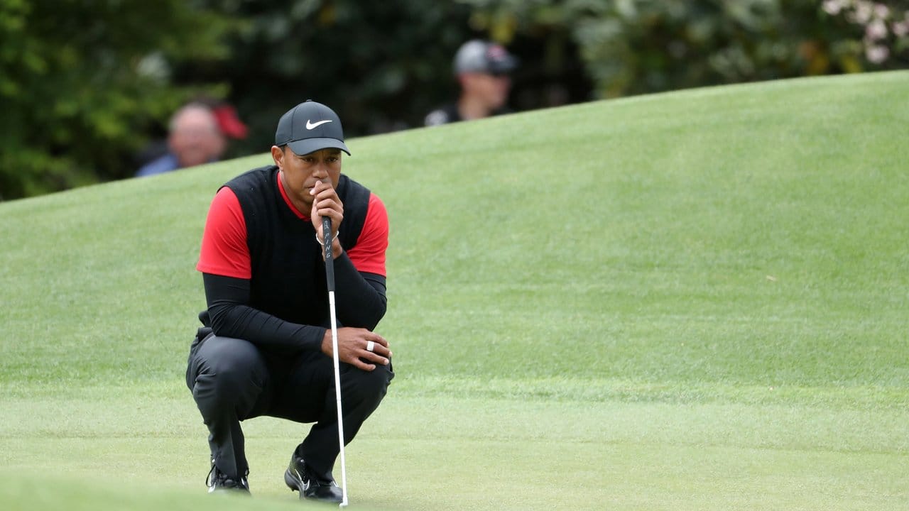 Tiger Woods landete bei seiner Rückkehr in Augusta auf dem geteilten 32.