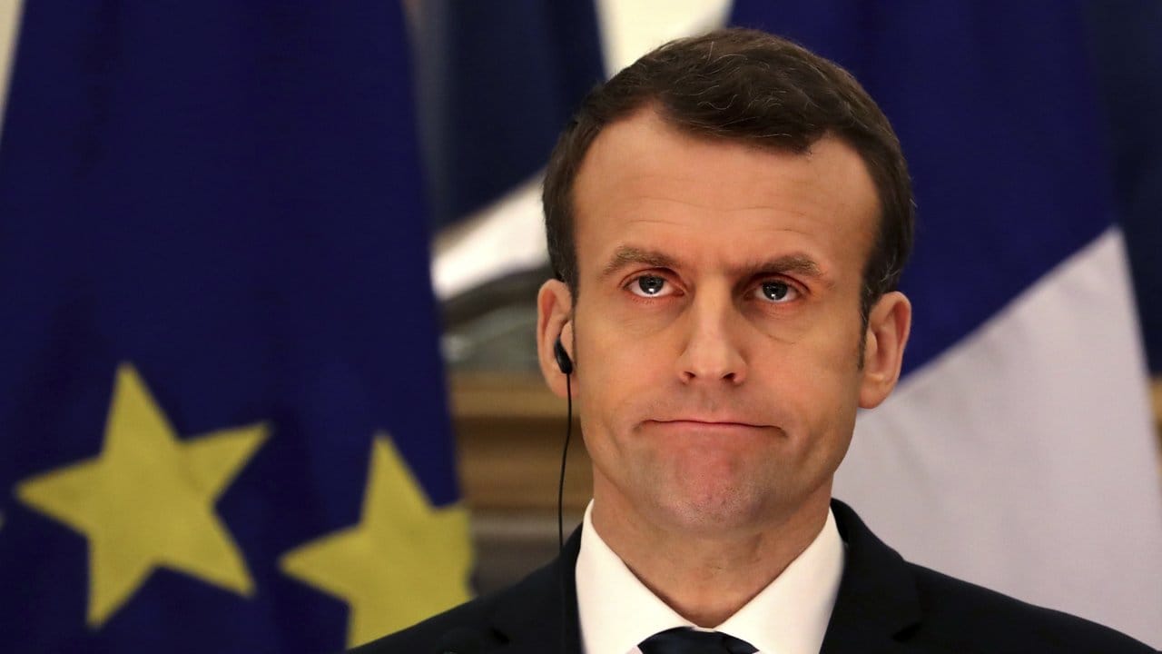 Hält Angriffe auf "chemische Kapazitäten" des syrischen Regimes für möglich: Frankreichs Präsident Emmanuel Macron. Hält Angriffe auf "chemische Kapazitäten" des syrischen Regimes für möglich: Frankreichs Präsident Emmanuel Macron.