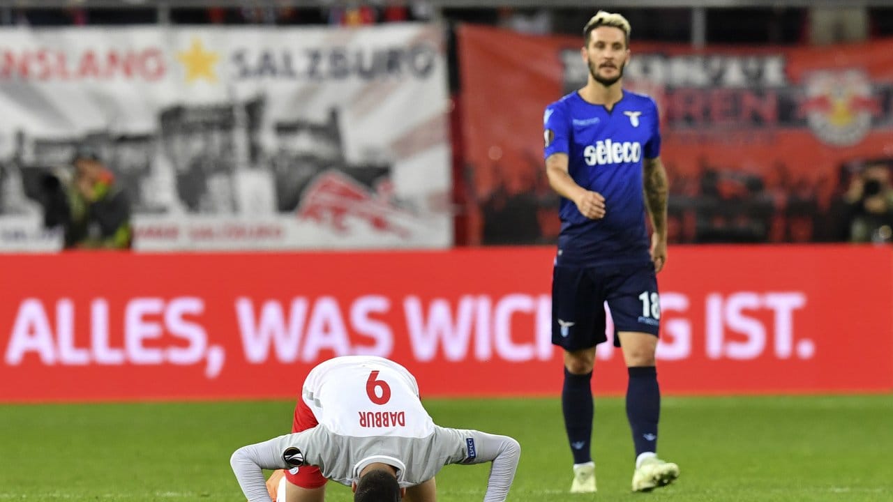 Munas Dabbur von RB Salzburg jubelt nach seinem Treffer zum 1:1. Munas Dabbur von RB Salzburg jubelt nach seinem Treffer zum 1:1.