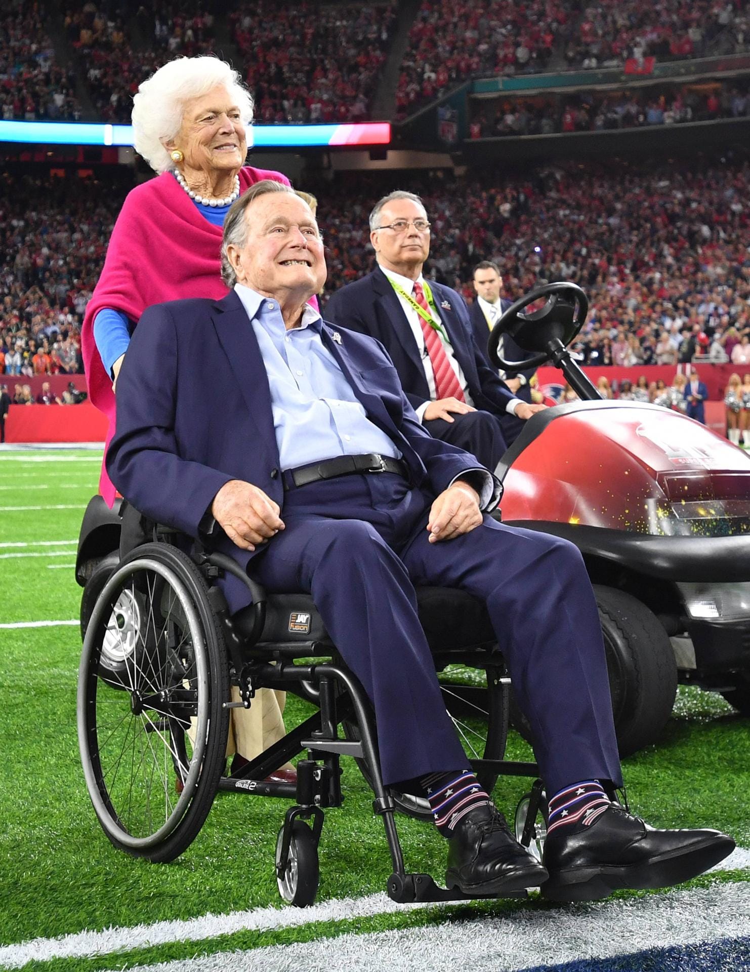 2017: Bis kurz vor ihrem Tod stand Barbara Bush an der Seite ihres Mannes George H.W Bush in der Öffentlichkeit.