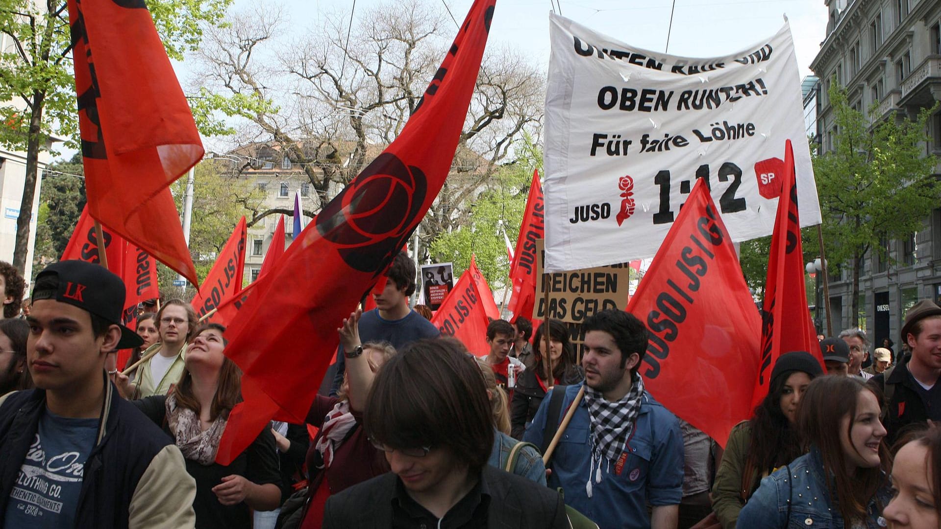 Demonstration am 1. Mai in Zürich