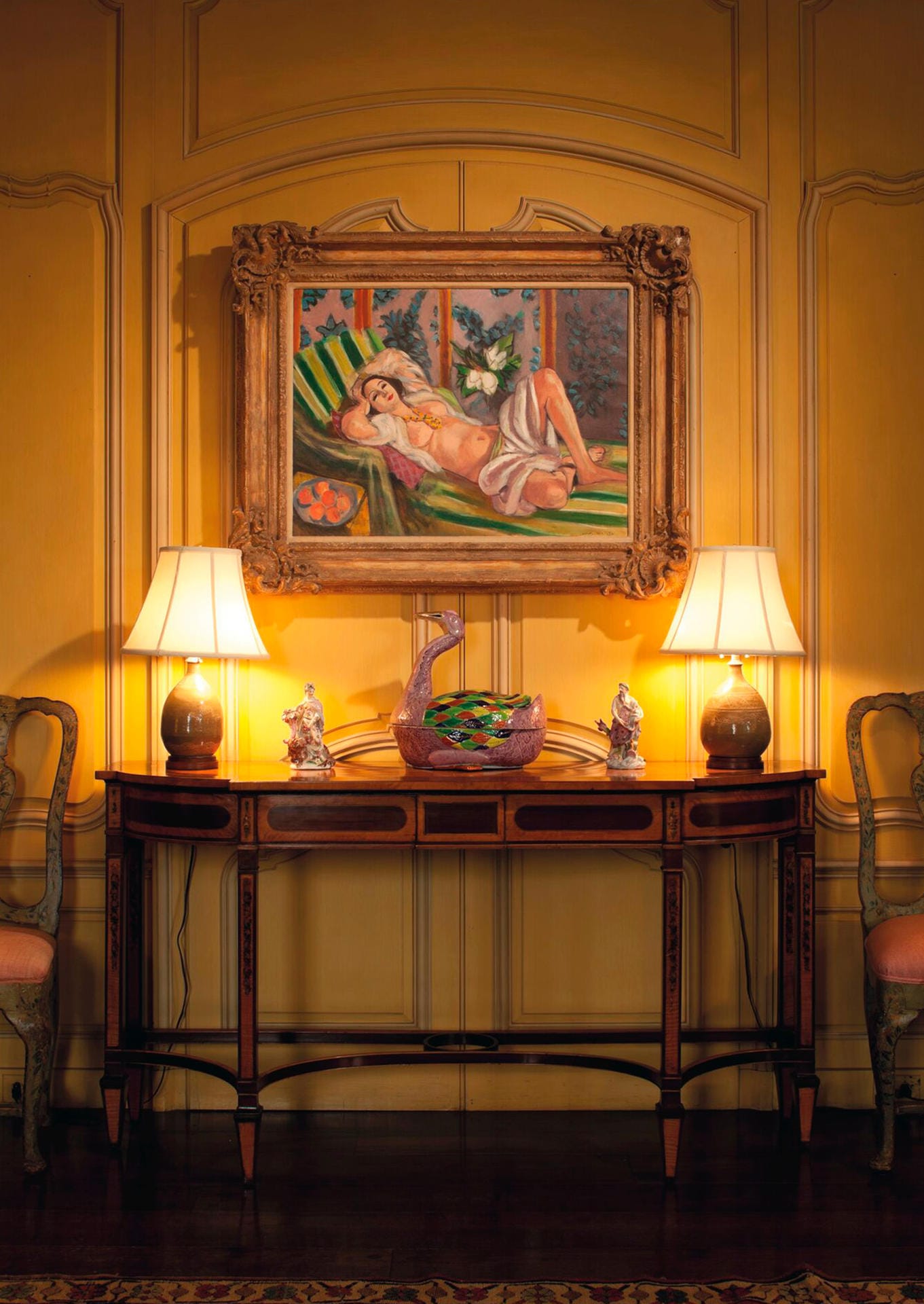 Bei der Versteigerung der privaten Kunstsammlung von David Rockefeller kommen Werke der berühmtesten Maler unter den Hammer. Henri Matisse's Gemälde "Odalisque couchée aux magnolias," hing im Wohnzimmer von Rockerfellers Landsitz im US-Bundesstaat Maine.