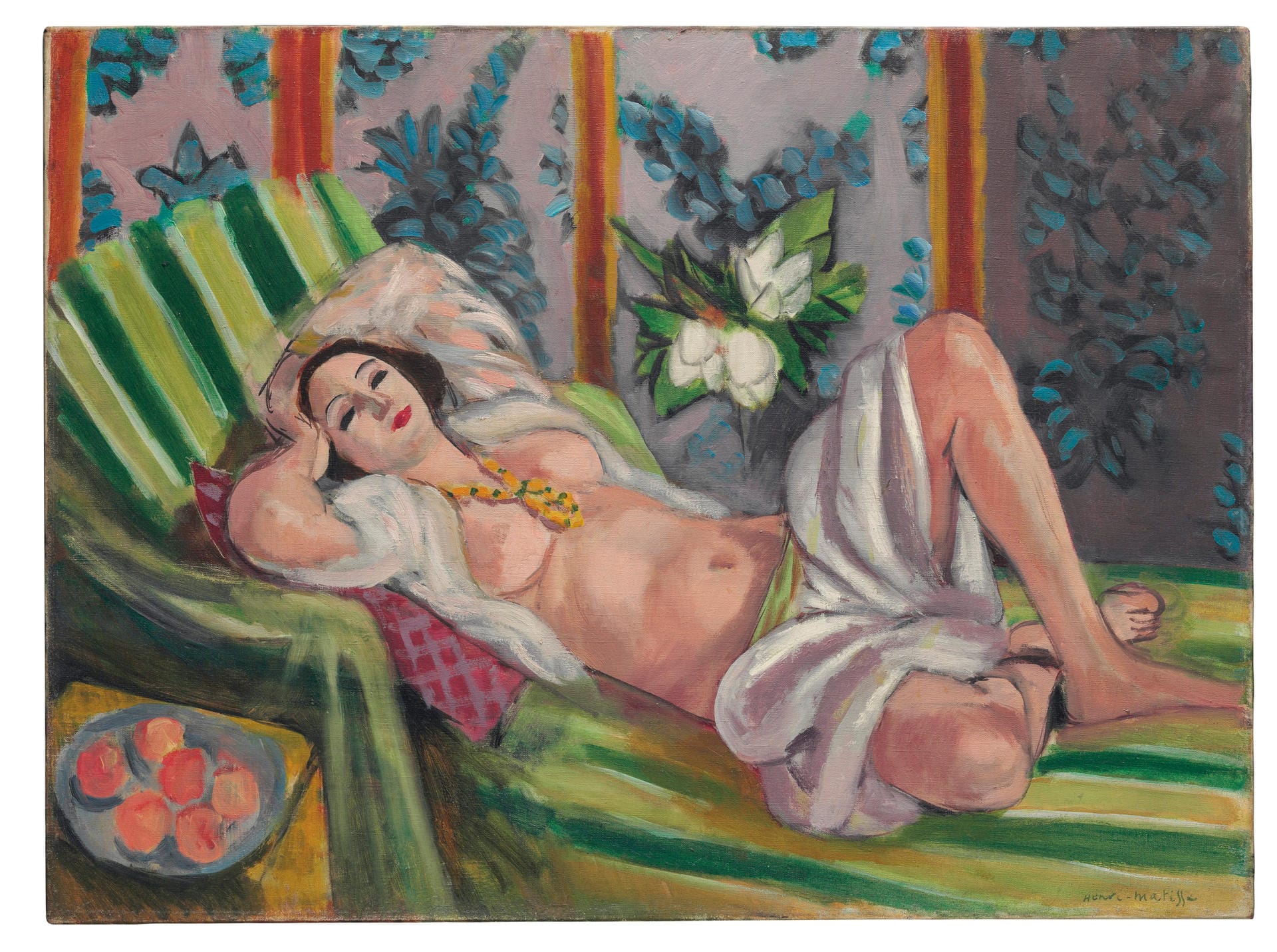 Das auf das Jahr 1928 datierte Kunstwerk gilt als schönste Odalisken-Darstellung des französischen Malers Matisse. Es soll rund 70 Millionen Euro (58 Millionen Euro) wert sein.