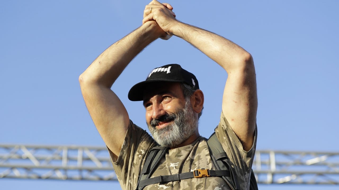 Armeniens Oppositionsführer Nikol Paschinjan am 2.