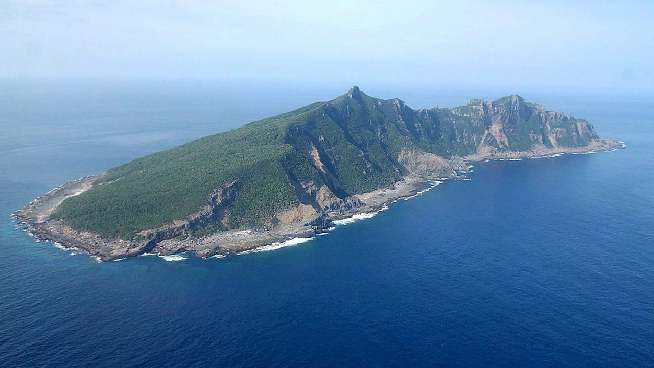 Luftaufnahme der Insel Uotsuri im ostchinesischen Meer.