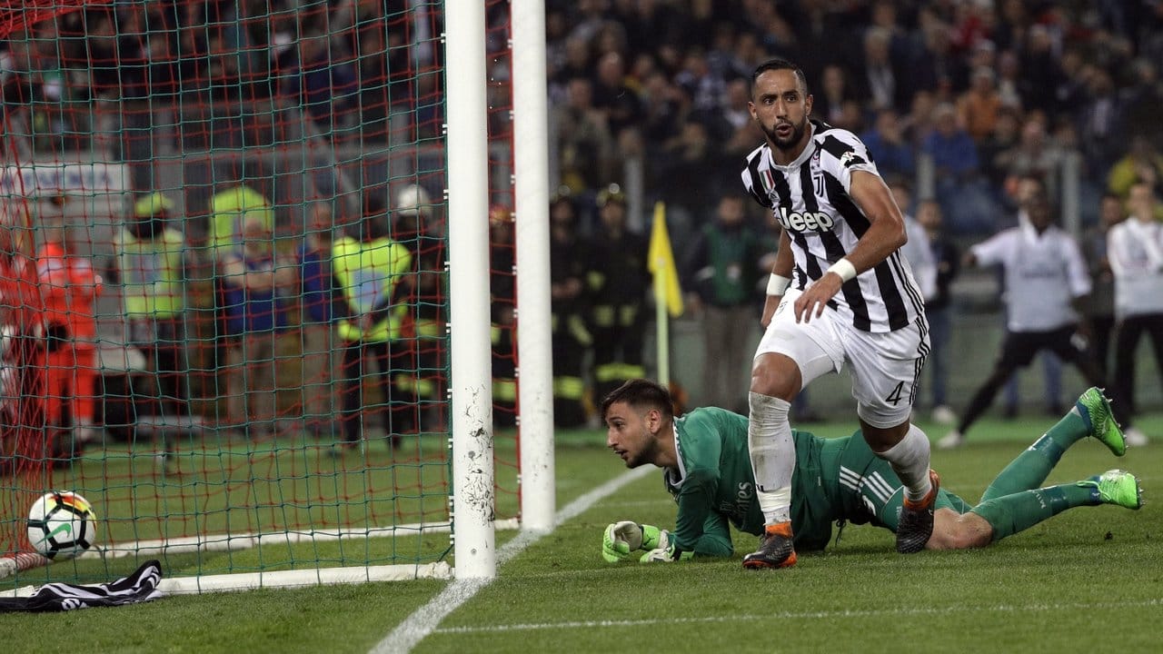Medhi Benatia von Juventus Turin erzielte im Finale zwei Tore. Medhi Benatia von Juventus Turin erzielte im Finale zwei Tore.