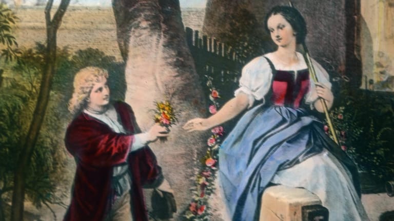 Liebespaar: Für Glückwünsche auf einer Hochzeitskarte eignen sich Zitate und Sprüche von Goethe oder Chamisso.