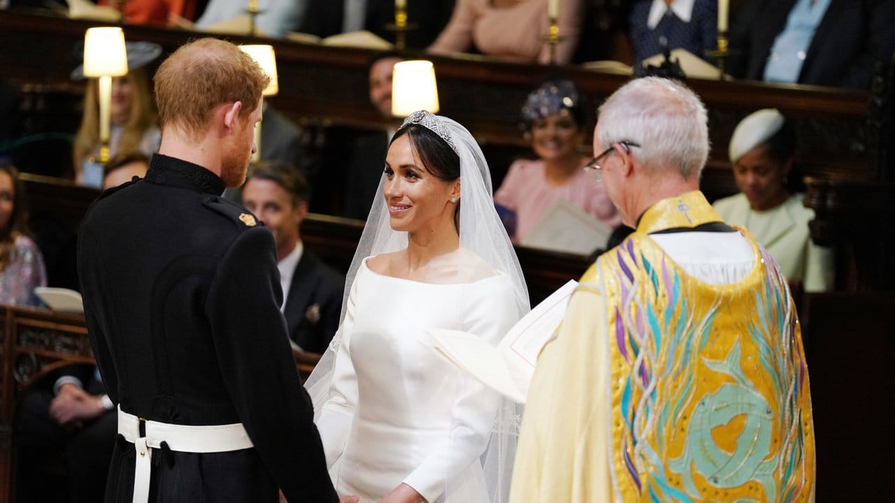 Harry und Meghan werde von Justin Welby, Erzbischof von Canterbury, getraut. Harry und Meghan werde von Justin Welby, Erzbischof von Canterbury, getraut.