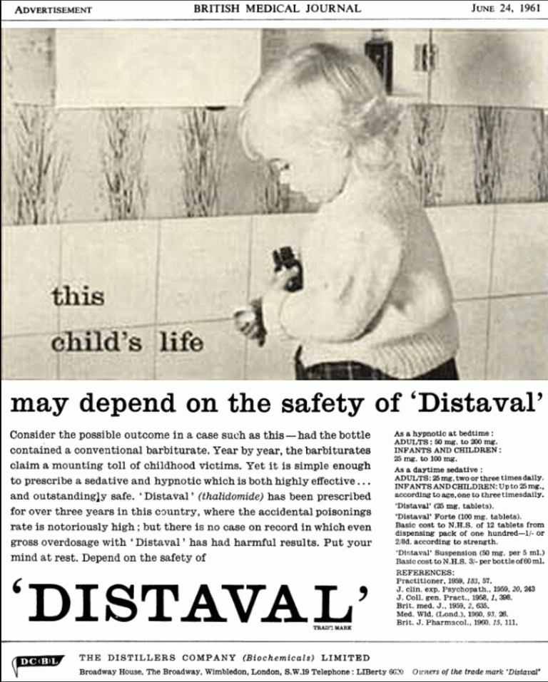 Werbung für Distaval