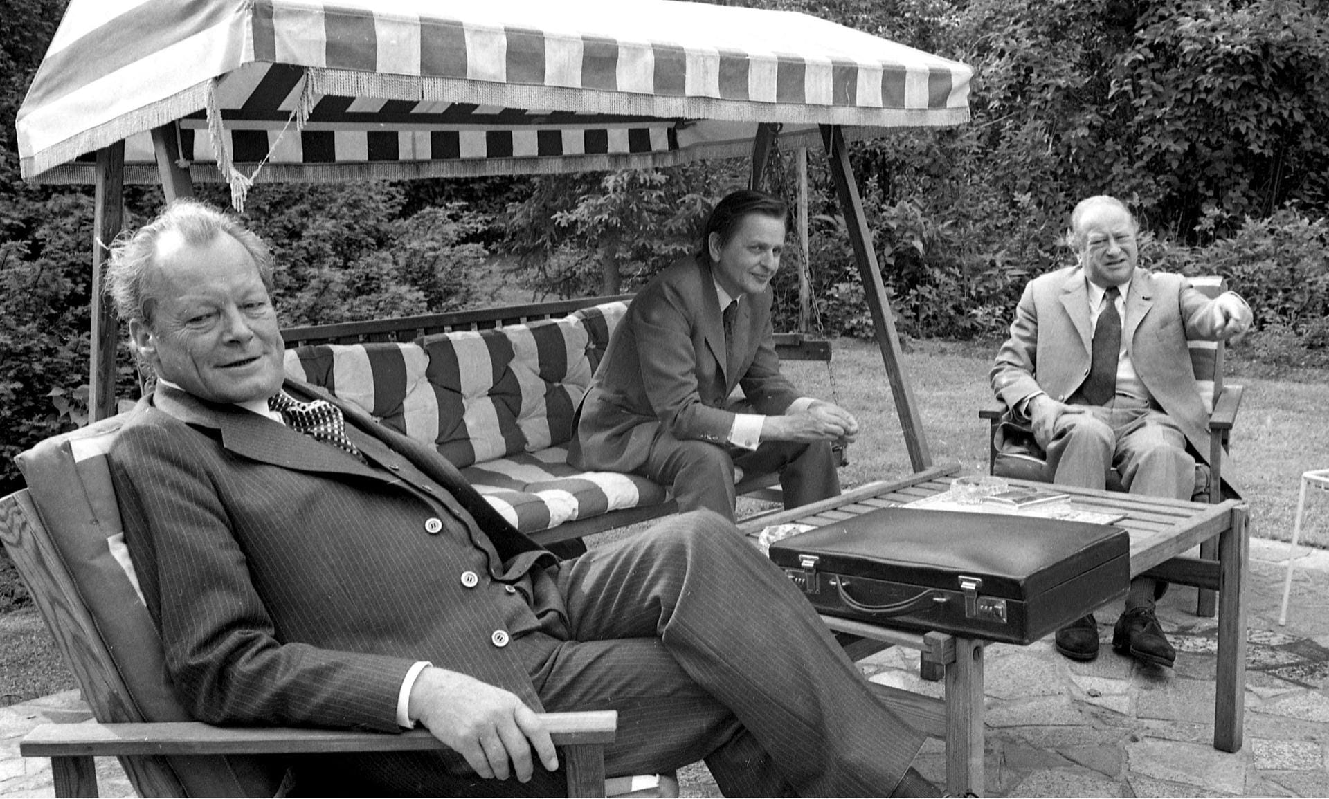 Willy Brandt mit Olof Palme und Bruno Kreisky