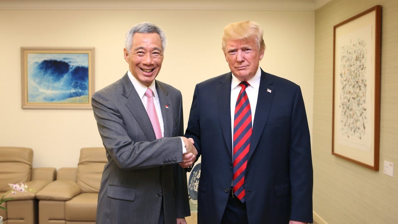 Donald Trump und Singapurs Premier Lee Hsien Loong.