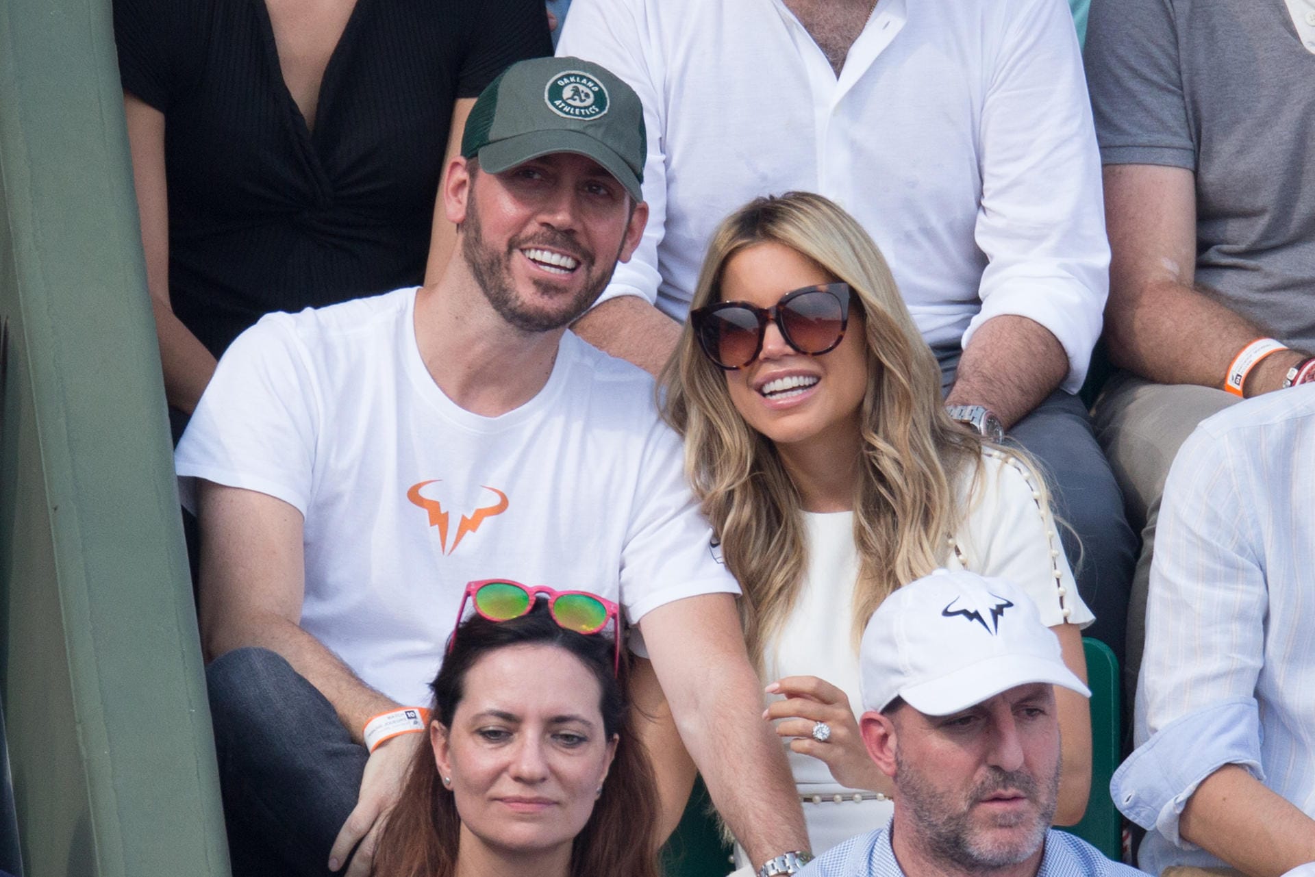 Sylvie Meis und Manuel Campos Guallar turteln beim Finale der French Open.