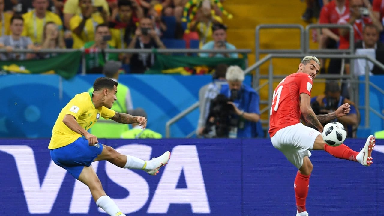 Philippe Coutinho traf mit einem herrlichen Schuss zum 1:0 für Brasilien.
