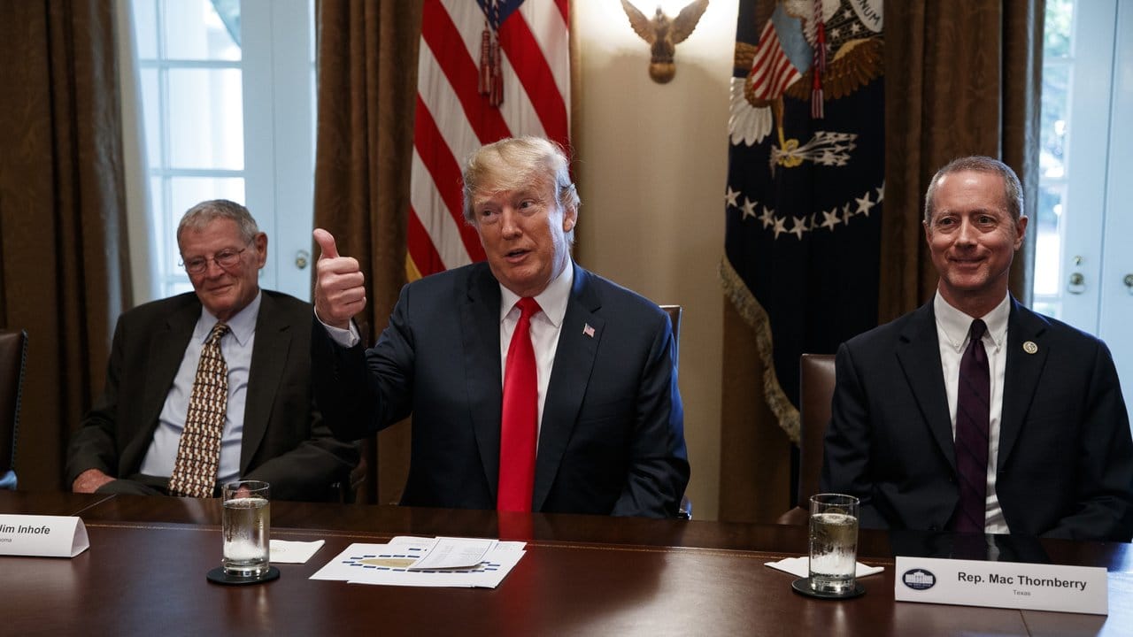 US-Präsident Donald Trump bei einem Treffen mit Abgeordneten der Republikaner zur Einwanderung.