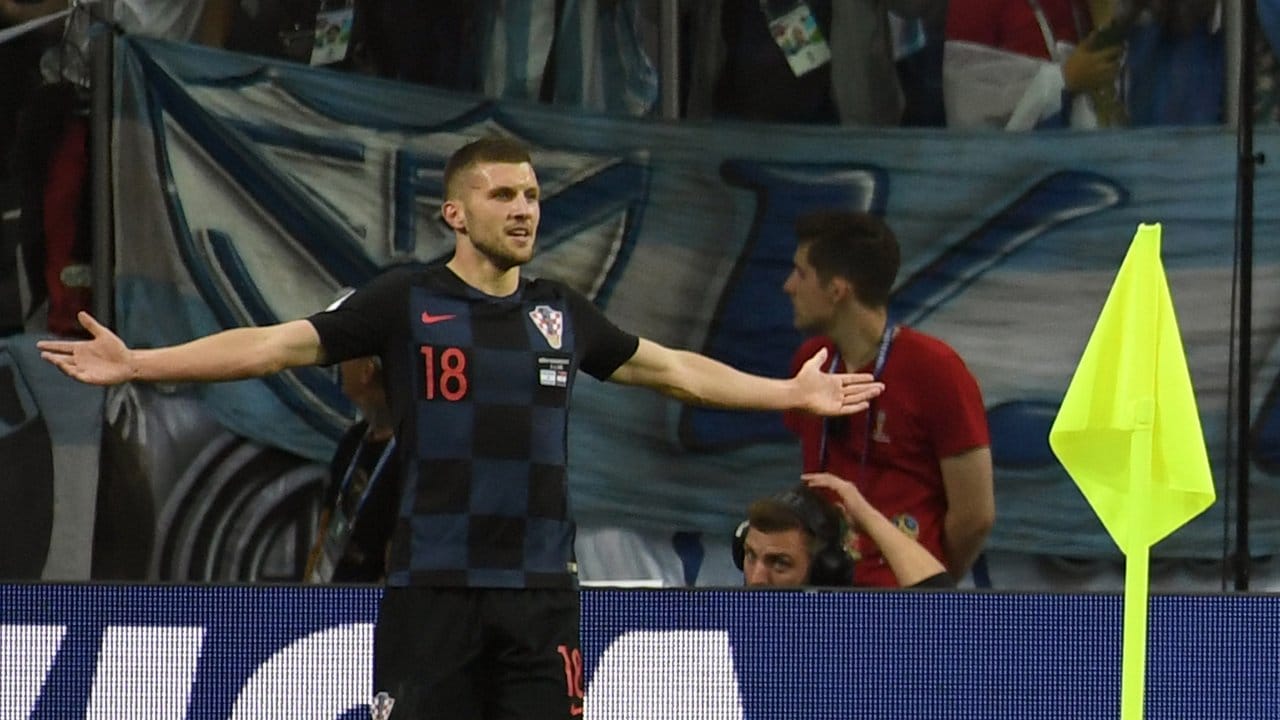 Der Kroate Ante Rebic feiert seinen Treffer zum 1:0 gegen Argentinien.