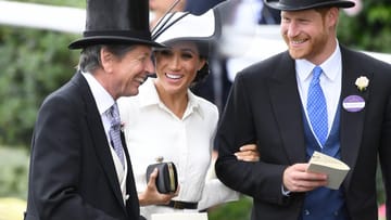 Gute Laune in Ascot: Herzogin Meghan und Prinz Harry waren am Eröffnungstag beim Pferderennen.